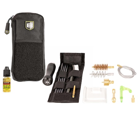 Breakthrough Clean Technologies Badge Series Rod & Pull-Through Cleaning Kit w/ Molle Pouch, 12 Gauge BT-MPK-12